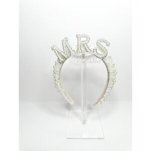 Mrs Rhinestone Pearl Headband Bridal Wedding‎ Bachelorette Party Tiara